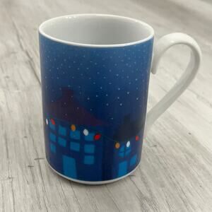 Dansk Village Lights Holiday Microwave Dishwasher Safe Coffee Tea Mug Cup